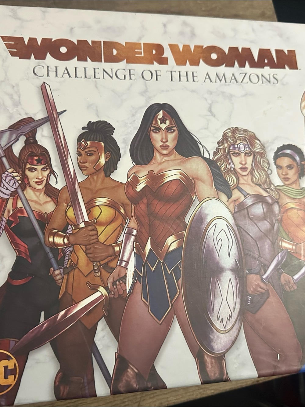 DC Comics Wonder Woman Challenge of the Amazons Board Game - Red, Gold, Blue